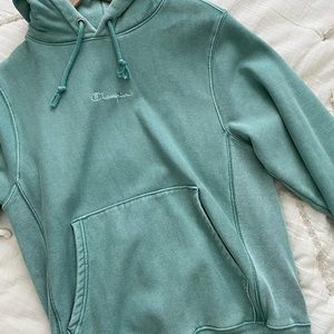 Champion blue green/teal hoodie NWOT